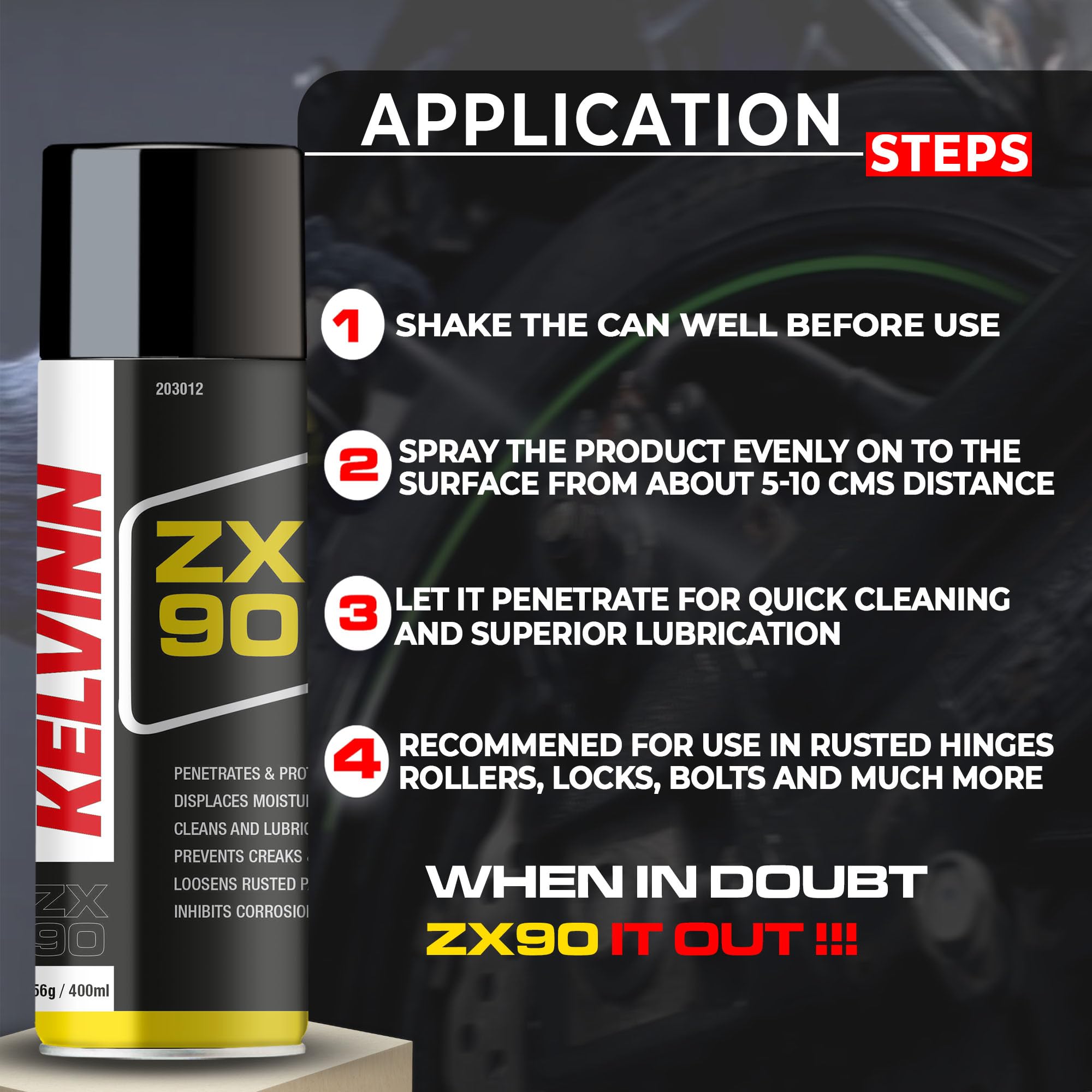 KELVINN ZX90 Universal Spray Pack of 2 100ml Each 200ml Total